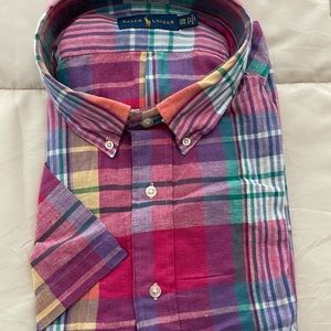 NEW- Ralph Lauren Plaid Short Sleeve Shirt